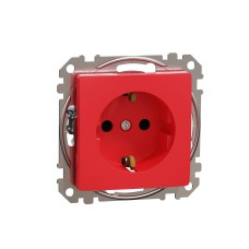 Контакт Шуко, черввен, Schneider Electric SDD115021 Sedna Design & Elements