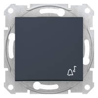Disabled Schneider Electric SDN0800170 - Sedna - Бутон със символ звънец графит (механизъм+монт. рамка)