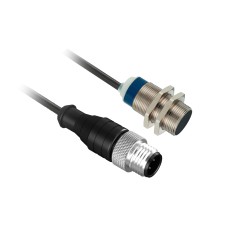 Индуктивен сензор XS, XS5 M18, L62mm, месинг, Sn5mm, 12...48 VDC, M12 0.8 m, Telemecanique XS518B1CAL08M12