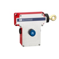 Авариен въжен изключвател със заключване XY2C, XY2CE, RH side -1NC+1 NO, вграден бутон, Telemecanique XY2CE1A150H7
