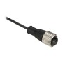 Предварително окабелен накрайник, прав, женски, 1/2"20 UNF, 3 pins, кабел PUR 5 m, Telemecanique XZCP1865L5 - OsiSense XU