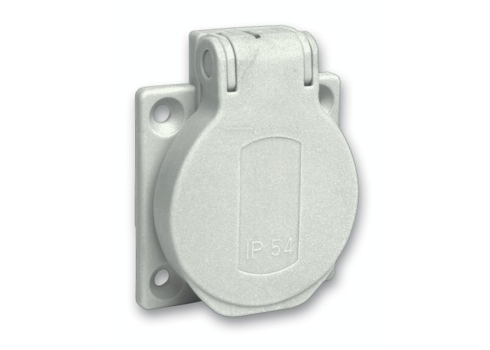 Schneider Electric PKS51G - Kaedra Box - Битов контакт Pratika - 50x50 - 2P + E - 10/16 A - 250V IP54 - сив