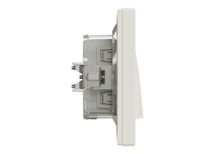 Еднополюсен ключ 10AX, IP44, безвинтов монтаж, крема, Asfora, Schneider Electric EPH0100223
