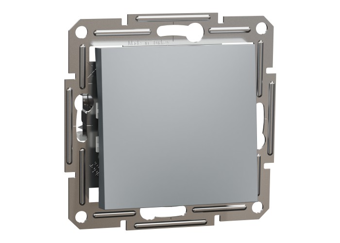 Девиаторен ключ, 10AX безвинтов монтаж, стомана, Asfora, Schneider Electric EPH0400162