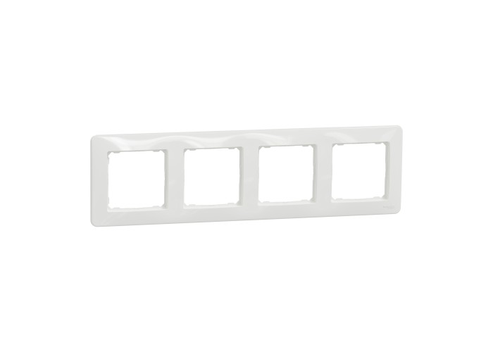 Декоративна рамка, четворна, бял, Schneider Electric SDD311804 Sedna Design & Elements