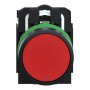 Schneider Electric XB5AA42 - Harmony XB5 - Бутон, пластмаса, равен, червен, 22 мм, пружинно връщане, без маркировка, 1 NC