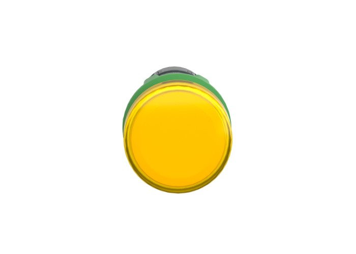 Сигнална лампа, монолитна,пластмаса, жълта, 22мм, интегриран LED, леща, 230-240V AC, Schneider Electric XB5EVM8, Harmony XB5