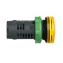 Сигнална лампа, монолитна,пластмаса, жълта, 22мм, интегриран LED, леща, 230-240V AC, Schneider Electric XB5EVM8, Harmony XB5