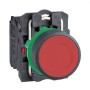 Schneider Electric XB5AA42 - Harmony XB5 - Бутон, пластмаса, равен, червен, 22 мм, пружинно връщане, без маркировка, 1 NC