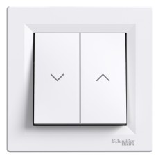 Schneider Electric EPH1300121 - Asfora - бутон за щори - безвинтови клеми - бял