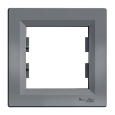 Декоративна рамка 1 елемент, стомана, Asfora, Schneider Electric EPH5800162