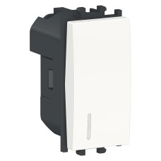Easy Styl Easy Styl, switch, 1-pole 2-way, 1 module, white, Schneider Electric LMR1404001