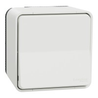 Лихт бутон за открит монтаж, бял, Mureva Styl, Schneider Electric MUR39026