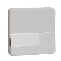 Бутон с държач за етикет, бял, Mureva Styl, Schneider Electric MUR39129