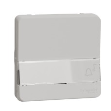 Бутон с държач за етикет, бял, Mureva Styl, Schneider Electric MUR39129