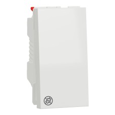 Еднополюсен ключ 10A, 1 модул, антибакт., бял, New Unica, Schneider Electric NU310120
