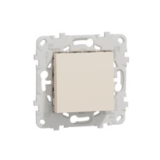 Бутон с монтажна рамка, 2 модула, слонова кост, New Unica, Schneider Electric NU520644