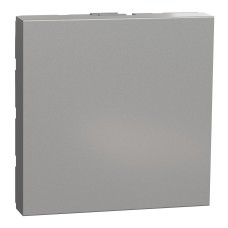 Капак за празен модул, двумодулен, алуминий, New Unica, Schneider Electric NU986630