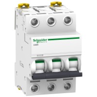 Schneider Electric A9F84306 - Acti 9 iC60 H (15 kA) - Миниатюрен автоматичен прекъсвач - 3P - 6A - крива C