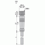 Предварително окабелен накрайник XZ, прав, женски, M8, 4 pins, кабел PUR 2 m, Telemecanique XZCP0941L2 - OsiSense XU
