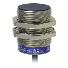 Индуктивен сензор за близост XS, XS1 M30, L43mm, месинг, Sn20mm, 12...24 VDC, кабел 5 m, Telemecanique XS1N30PA349L1 - Osisense XS & XT
