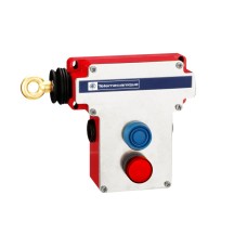 Авариен въжен изключвател със заключване XY2C, LH side, 2NC+2NO, с лампа 130 V, Telemecanique XY2CE2A296H7