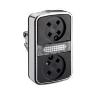 Schneider Electric ZB4BW7A9 - Harmony XB4 - Метална глава за сдвоен бутон без капачк