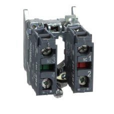 Schneider Electric ZB4BZ105 - Harmony XB4 - Контактен блок с монтажна скоба, винтови клеми 1 NO + 1 NC