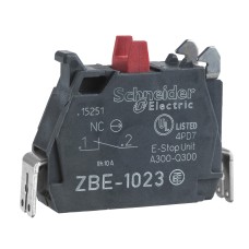 Schneider Electric ZBE1023 - Harmony XB4 - Контактен блок, клеми сребърна сплав, 1 NC преден монтаж