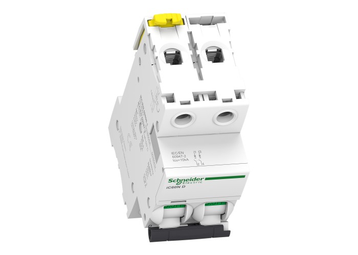 Schneider Electric A9F75210 - Acti 9 iC60 N (10 kA) - Миниатюрен автоматичен прекъсвач - 2P - 10A - крива D