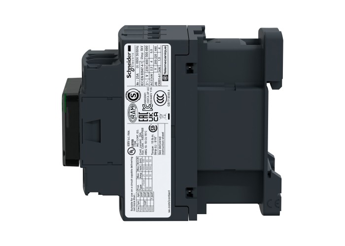Контактор 9А, 3P, 1NO+ 1NC, 24V DC бобина, TeSys D, Schneider Electric LC1D09BD