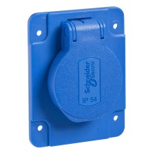 Schneider Electric PKS61B - Kaedra Box - Битов контакт Pratika - 65x85 - 2P + E - 10/16 A - 250V IP54 - син