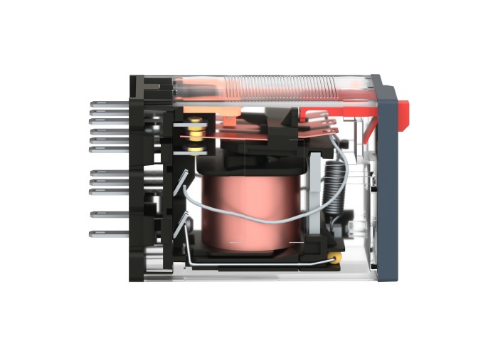 Schneider Electric RXM3AB2P7 - Harmony Electromechanical Relays - Миниатюрно plug in реле, Harmony, 10A, 3CO, с LED, заключващ се тест бутон, 230V AC