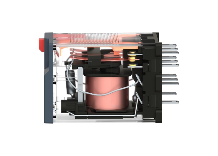 Schneider Electric RXM3AB2P7 - Harmony Electromechanical Relays - Миниатюрно plug in реле, Harmony, 10A, 3CO, с LED, заключващ се тест бутон, 230V AC