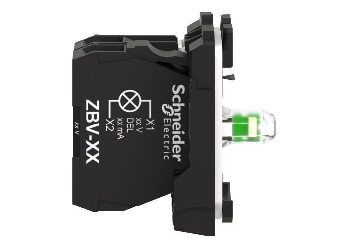 Тяло за светещ бутон 24 V, LED, Harmony XB5, Schneider Electric ZB5AW0B11