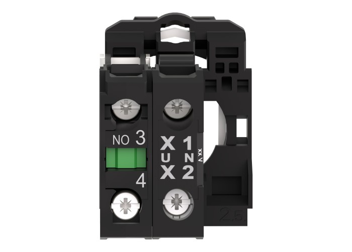 Тяло за светещ бутон 24 V, LED, Harmony XB5, Schneider Electric ZB5AW0B11