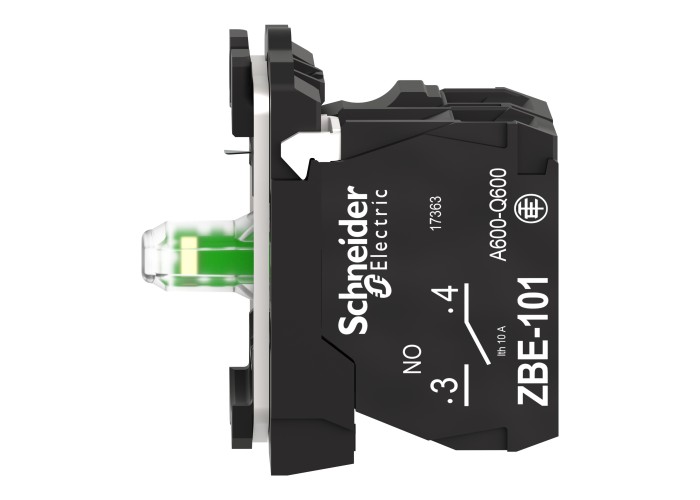 Тяло за светещ бутон 24 V, LED, Harmony XB5, Schneider Electric ZB5AW0B11