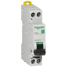 C60 UL/CSA/IEC Миниатюрен автоматичен прекъсвач (MCB), Multi9 N40N, 1P+N, 6А, крива C, 10kA (IEC/EN 60947-2), Schneider Electric M9P22606