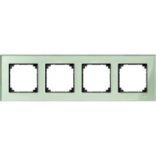 Schneider Electric MTN404404 - Merten System M - Стъклена рамка - 4 модула, смарагд
