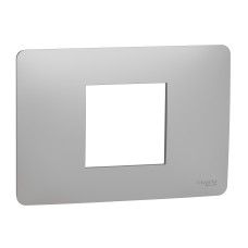Двумодулна рамка Unica Studio, алуминий ИС, New Unica, Schneider Electric NU210230