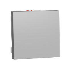 Бутон 10 А, 2 модула, алуминий, New Unica, Schneider Electric NU320630