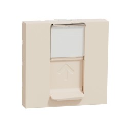 Розетка RJ45 единична Cat 5 UTP 2 модула, бежова, New Unica, Schneider Electric NU341144