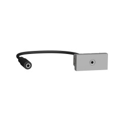 Мини жак 3,5 мм. 1 модул, алуминий, New Unica, Schneider Electric NU343330