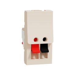 Розетка за високоговорител 1 модул, бежов, New Unica, Schneider Electric NU348744