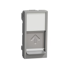 Капак за розетка RJ45 Keystone/Systimax 1 модул, алуминий, New Unica, Schneider Electric NU946030