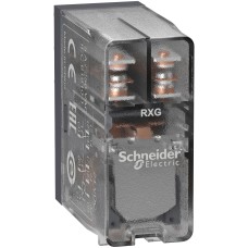 Schneider Electric RXG25BD - Harmony Electromechanical Relays - Интерфейс реле - Zelio RXG - 2 C/O прозрачно - 24 V DC - 5 A