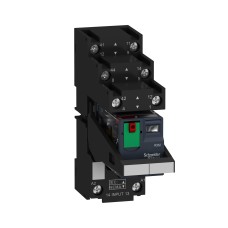 Schneider Electric RXM2AB2P7PVS - Harmony Electromechanical Relays - Harmony, Миниатюрно реле с основа, предварително сглобено, 12 A, 2 CO, с LED, със заключващ се тестов бутон, отделни клеми, 230 V AC
