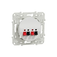 Schneider Electric S520488 - Odace - розетки за високоговорители - 2 излази - бял
