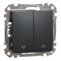 Ключ за ролетни щори 10AX, антрацит, Schneider Electric SDD114104 Sedna Design & Elements
