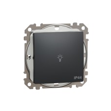 Еднополюсен бутон 10A символ Лампа, антрацит, Schneider Electric SDD214132 Sedna Design & Elements